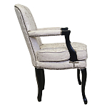 Кресло c растительным орнаментом Aubrey Classical Armchair beige jacquard варинант исполнения - 1 | Loft Concept в Краснодаре