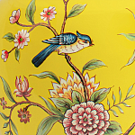 Настольная лампа желтая с изображением птиц Slip Away варинант исполнения - 6 | Loft Concept в Краснодаре