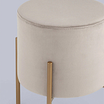Бежевый пуф на золотистых ножках SANJAY варинант исполнения - 2 | Loft Concept в Краснодаре