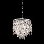 Люстра круглая с хрустальными подвесками на серебряном каркасе Roul Crystal Light варинант исполнения - 8 | Loft Concept в Краснодаре