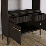 Стеллаж Primo с ящиками Темный орех варинант исполнения - 6 | Loft Concept в Краснодаре