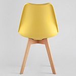 Стул с основой из пластика и мягким сиденьем Arvika Yellow варинант исполнения - 4 | Loft Concept в Краснодаре