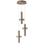 Каскадный светильник с 3-мя плафонами Flos Brass Metal Acrylic Trio Hanging Lamp варинант исполнения - 1 | Loft Concept в Краснодаре