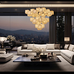 Люстра подвесная с квадратными плафонами из натурального камня Glowing Spheres варинант исполнения - 8 | Loft Concept в Краснодаре