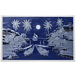 Картина ручная вышивка бисером Ночной пейзаж Night Boat Bay варинант исполнения - 1 | Loft Concept в Краснодаре