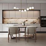 Люстра на штанге с 8-ю белыми шарообразными плафонами Bubble Chandelier варинант исполнения - 4 | Loft Concept в Краснодаре