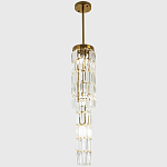 Многоярусная люстра с прямоугольными хрустальными подвесками Allard Crystal Chandelier 3 варинант исполнения - 3 | Loft Concept в Краснодаре