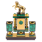 Настольный письменный набор из малахита с декором в виде лошади Leader Organizer варинант исполнения - 4 | Loft Concept в Краснодаре