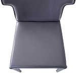 Стул серый из искуственной кожи на 4-х ножках Enigma Gray варинант исполнения - 3 | Loft Concept в Краснодаре