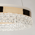 Люстра в виде кольца золотого цвета с прозрачными вставками Radiant Rail варинант исполнения - 9 | Loft Concept в Краснодаре