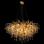 Люстра подвесная с прозрачными стеклянными подвесками в форме капель Диаметр 100 см Droplet Chandelier варинант исполнения - 5 | Loft Concept в Краснодаре