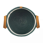 Корзина для хранения с ручками Interlacement Green  варинант исполнения - 1 | Loft Concept в Краснодаре