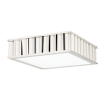 Потолочный светильник квадратный с гофрированным серебрянным абажуром Millennium варинант исполнения - 1 | Loft Concept в Краснодаре