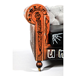 Диван Честерфильд граффити graffiti Orange Sofa натуральная кожа варинант исполнения - 6 | Loft Concept в Краснодаре