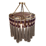 Люстра круглая плетеная с кисточками Walnut Chandelier Tassels Boho Style варинант исполнения - 2 | Loft Concept в Краснодаре