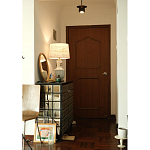 Настольная лампа с принтом на белом тканевом абажуре Roof Garden Lamp варинант исполнения - 8 | Loft Concept в Краснодаре