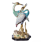 Статуэтка в виде двух птиц из фарфора с бронзовыми элементами Bird of the Garden of Eden варинант исполнения - 2 | Loft Concept в Краснодаре