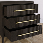 Комод Primo с 3 выдвижными ящиками Темный орех варинант исполнения - 6 | Loft Concept в Краснодаре