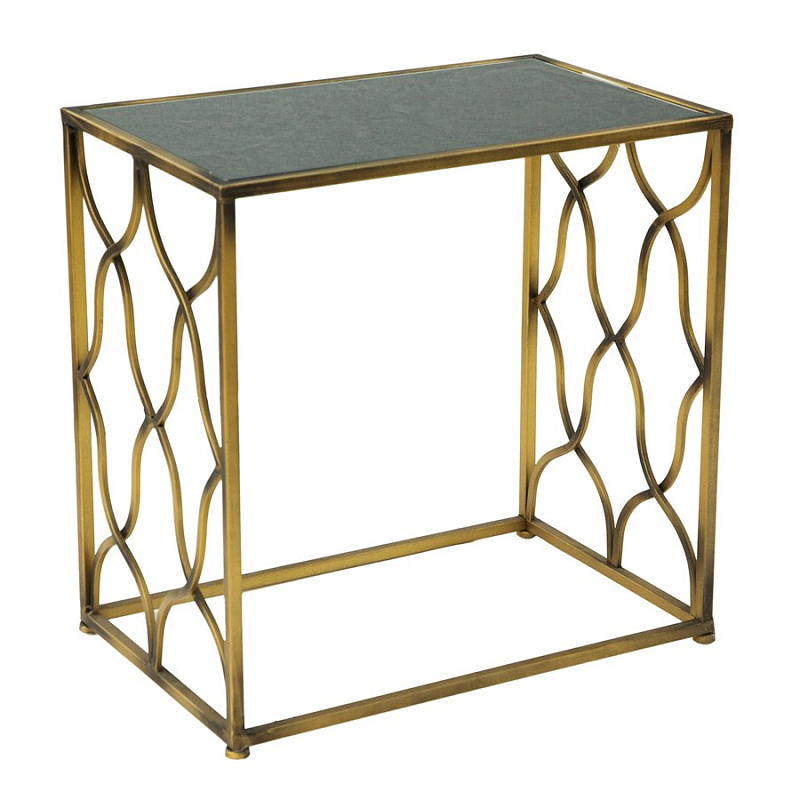 Консоль Golden Broken Rhombuses Золотой Черный в Краснодаре | Loft Concept 