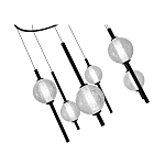 Люстра светодиодная с 6-ю сферическими стеклянными плафонами Splatter варинант исполнения - 4 | Loft Concept в Краснодаре