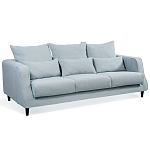Диван Seldon с мягкими подушками голубое букле варинант исполнения - 1 | Loft Concept в Краснодаре