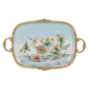 Поднос фарфоровый с орнаментом Jane