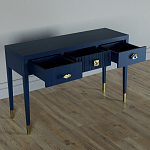 Дизайнерский Письменный стол Elsa Dreams Blue с тремя ящиками варинант исполнения - 4 | Loft Concept в Краснодаре