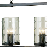 Люстра прямоугольная с 4-мя прозрачными цилиндрическими плафонами  Stamped Cylinders варинант исполнения - 1 | Loft Concept в Краснодаре