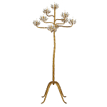 Торшер золотой в виде растения Golden Flower Glade варинант исполнения - 2 | Loft Concept в Краснодаре