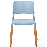 Пластиковый стул на ножках из массива бука Ferret Blue варинант исполнения - 2 | Loft Concept в Краснодаре