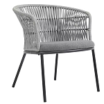 Кресло с декоративным плетением на спинке и подлокотниках Armchair Weaving варинант исполнения - 2 | Loft Concept в Краснодаре