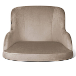 Барный стул со спинкой и подлокотниками на 4-х деревянных ножках Бежевый Велюр Ava Charm варинант исполнения - 2 | Loft Concept в Краснодаре