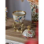 Шкатулка в форме яйца на величественных львах из фарфора с бронзовыми элементами Eden Garden варинант исполнения - 6 | Loft Concept в Краснодаре