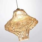 Подвесной светильник с плафоном из фактурного светло-янтарного стекла Light Ensemble варинант исполнения - 9 | Loft Concept в Краснодаре