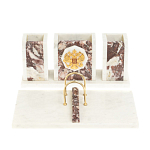 Настольный письменный набор из мрамора и креноида с гербом России Marble Accessory варинант исполнения - 1 | Loft Concept в Краснодаре