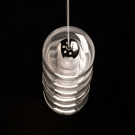 Люстра линейная с 6-ю прозрачными стеклянными плафонами округлой формы HANDLE GRAPE варинант исполнения - 7 | Loft Concept в Краснодаре