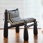 Кресло черно-белое со съемными подушками Celebrity варинант исполнения - 2 | Loft Concept в Краснодаре