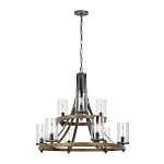 Люстра с цилиндрическим плафонами из толстого волнистого стекла в индустриальном стиле Feiss варинант исполнения - 2 | Loft Concept в Краснодаре