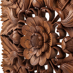Панно из дерева квадратное Flower Panel With Trees варинант исполнения - 2 | Loft Concept в Краснодаре