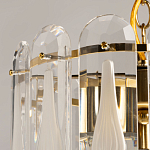 Люстра многоярусная с овальными прозрачными подвесками 28 см Harmonica варинант исполнения - 7 | Loft Concept в Краснодаре