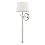 Бра с белым абажуром в форме конуса и прозрачным декоративным кольцом Quoizel варинант исполнения - 5 | Loft Concept в Краснодаре