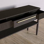 Дизайнерская Консоль с полкой и ящиком Primo Темный орех варинант исполнения - 7 | Loft Concept в Краснодаре