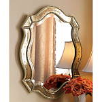 Зеркало настенное овальное в раме цвета шампань Mirror Splashes варинант исполнения - 1 | Loft Concept в Краснодаре