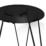 Стол журнальный с круглой столешницей из стекла Gold and Black Marble варинант исполнения - 5 | Loft Concept в Краснодаре