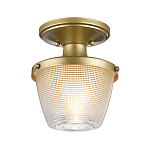 Потолочный светильник для ванных комнат с плафоном из прессованного фактурного стекла Quoizel варинант исполнения - 6 | Loft Concept в Краснодаре