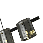 Подвесной светильник светодиодный с 5-ю цилиндрическими плафонами светло-серого цвета из стекла и стали Andrea Сhandelier Grey варинант исполнения - 3 | Loft Concept в Краснодаре