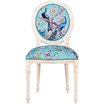 Стул из массива бука с изображением птиц и цветов Turquoise Beige Chinoiserie Garden Chair варинант исполнения - 1 | Loft Concept в Краснодаре
