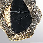 Бра с волнообразным стеклянным плафоном и вставкой из мрамора Liquid Stone варинант исполнения - 16 | Loft Concept в Краснодаре