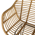 Стул барный с ротанговым плетением Half Bar Chair with Wicker с подлокотниками варинант исполнения - 8 | Loft Concept в Краснодаре