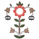 Зеркало-цветок из картона в русском стиле варинант исполнения - 1 | Loft Concept в Краснодаре